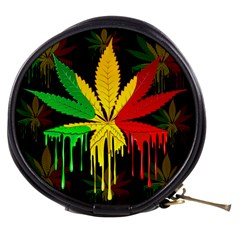 Marijuana Cannabis Rainbow Love Green Yellow Red Black Mini Makeup Bags