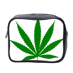 Marijuana Weed Drugs Neon Cannabis Green Leaf Sign Mini Toiletries Bag 2-side by Mariart