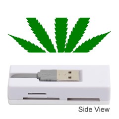 Marijuana Weed Drugs Neon Cannabis Green Leaf Sign Memory Card Reader (stick)  by Mariart
