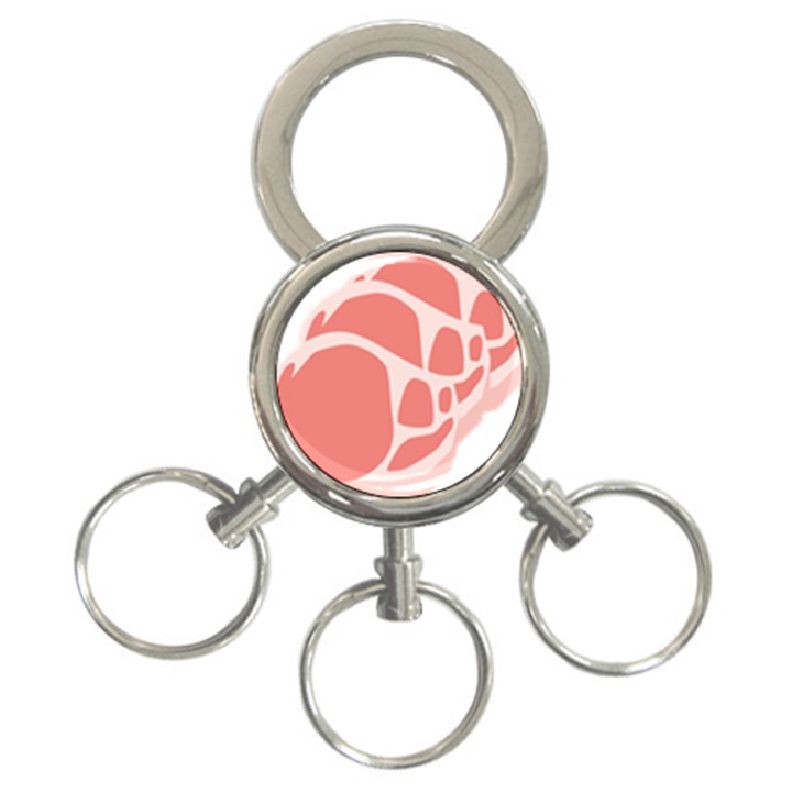 Meat 3-Ring Key Chains