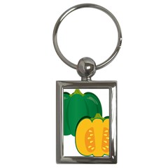 Pumpkin Peppers Green Yellow Key Chains (rectangle) 