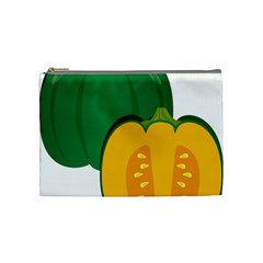 Pumpkin Peppers Green Yellow Cosmetic Bag (medium) 