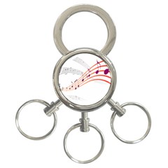 Musical Net Purpel Orange Note 3-ring Key Chains