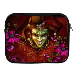 Wonderful Venetian Mask With Floral Elements Apple Ipad 2/3/4 Zipper Cases by FantasyWorld7