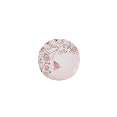 Simple Flower Polka Dots Pink 1  Mini Buttons by Mariart