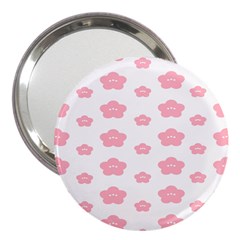 Star Pink Flower Polka Dots 3  Handbag Mirrors