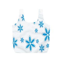 Star Flower Blue Full Print Recycle Bags (s) 