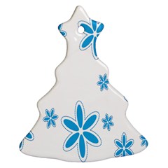 Star Flower Blue Ornament (christmas Tree) 