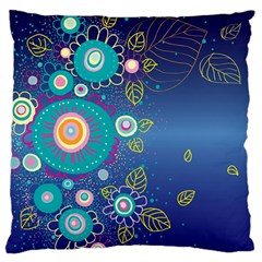Flower Blue Floral Sunflower Star Polka Dots Sexy Large Cushion Case (two Sides)