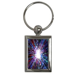 Seamless Animation Of Abstract Colorful Laser Light And Fireworks Rainbow Key Chains (rectangle) 