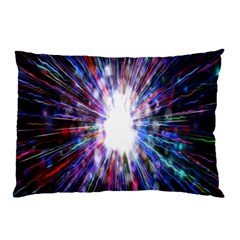 Seamless Animation Of Abstract Colorful Laser Light And Fireworks Rainbow Pillow Case (two Sides)