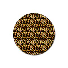 Pattern Halloween Candy Corn   Rubber Coaster (round)  by iCreate