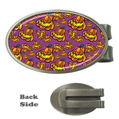 Halloween Colorful Jackolanterns  Money Clips (oval)  by iCreate