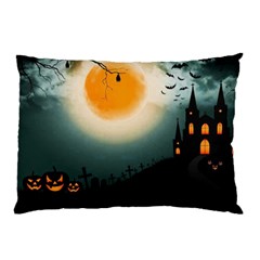 Halloween Landscape Pillow Case (two Sides) by Valentinaart