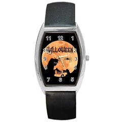 Halloween Barrel Style Metal Watch by Valentinaart