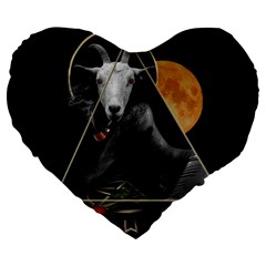 Spiritual Goat Large 19  Premium Flano Heart Shape Cushions by Valentinaart