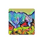 Magic cube abstract art Square Magnet