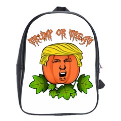 Trump Or Treat  School Bag (large) by Valentinaart