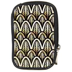Art Deco Gold Black Shell Pattern Compact Camera Cases by NouveauDesign