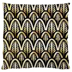 Art Deco Gold Black Shell Pattern Large Cushion Case (one Side) by NouveauDesign