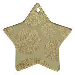 Modern, Gold,polka Dots, Metallic,elegant,chic,hand Painted, Beautiful,contemporary,deocrative,decor Star Ornament (two Sides)