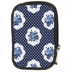 Shabby Chic Navy Blue Compact Camera Cases by NouveauDesign