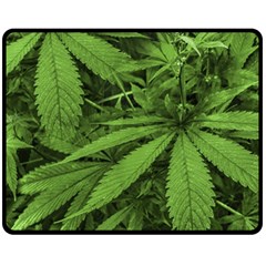 Marijuana Plants Pattern Fleece Blanket (medium)  by dflcprints