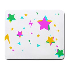 Star Triangle Space Rainbow Large Mousepads by Alisyart