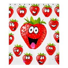 Strawberry Fruit Emoji Face Smile Fres Red Cute Shower Curtain 60  X 72  (medium)  by Alisyart