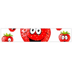 Strawberry Fruit Emoji Face Smile Fres Red Cute Flano Scarf (large) by Alisyart