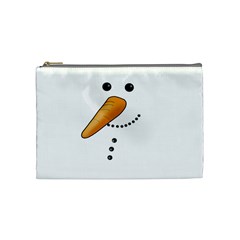 Cute Snowman Cosmetic Bag (medium)  by Valentinaart