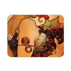 Alfons Mucha   Fruit Double Sided Flano Blanket (mini)  by NouveauDesign