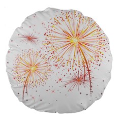 Fireworks Triangle Star Space Line Large 18  Premium Flano Round Cushions by Mariart