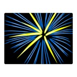 Fireworks Blue Green Black Happy New Year Double Sided Flano Blanket (Mini)  35 x27  Blanket Back