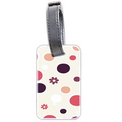 Polka Dots Flower Floral Rainbow Luggage Tags (two Sides) by Mariart