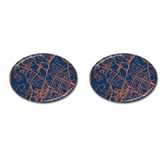 Virginia Map Art City Cufflinks (oval) by Mariart