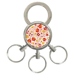 Wreaths Flower Floral Sexy Red Sunflower Star Rose 3-ring Key Chains