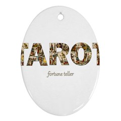 Tarot Fortune Teller Oval Ornament (two Sides) by Valentinaart