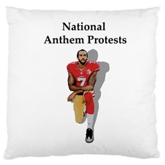 National Anthem Protest Large Flano Cushion Case (one Side) by Valentinaart