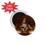 Awesome Skull With Rat On Vintage Background 1.75  Magnets (100 pack) 