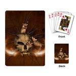 Awesome Skull With Rat On Vintage Background Playing Card