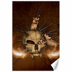 Awesome Skull With Rat On Vintage Background Canvas 20  x 30  