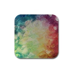 Painted Canvas                                 Rubber Square Coaster (4 Pack by LalyLauraFLM
