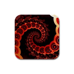 Chinese Lantern Festival For A Red Fractal Octopus Rubber Square Coaster (4 Pack)  by jayaprime