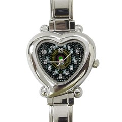 Leaf Earth And Heart Butterflies In The Universe Heart Italian Charm Watch by pepitasart