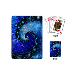 Nocturne Of Scorpio, A Fractal Spiral Painting Playing Cards (mini)  by jayaprime