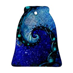 Nocturne Of Scorpio, A Fractal Spiral Painting Bell Ornament (two Sides) by jayaprime