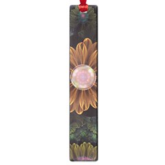 Abloom In Autumn Leaves With Faded Fractal Flowers Large Book Marks by jayaprime
