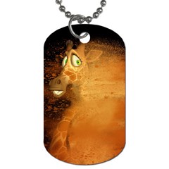 The Funny, Speed Giraffe Dog Tag (one Side) by FantasyWorld7