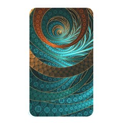 Beautiful Leather & Blue Turquoise Fractal Jewelry Memory Card Reader by jayaprime